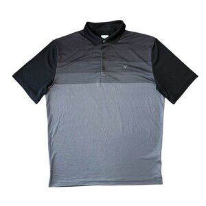 Callaway Golf Polo Shirt Mens Medium Opti-Dri Stretch Performance Gray
